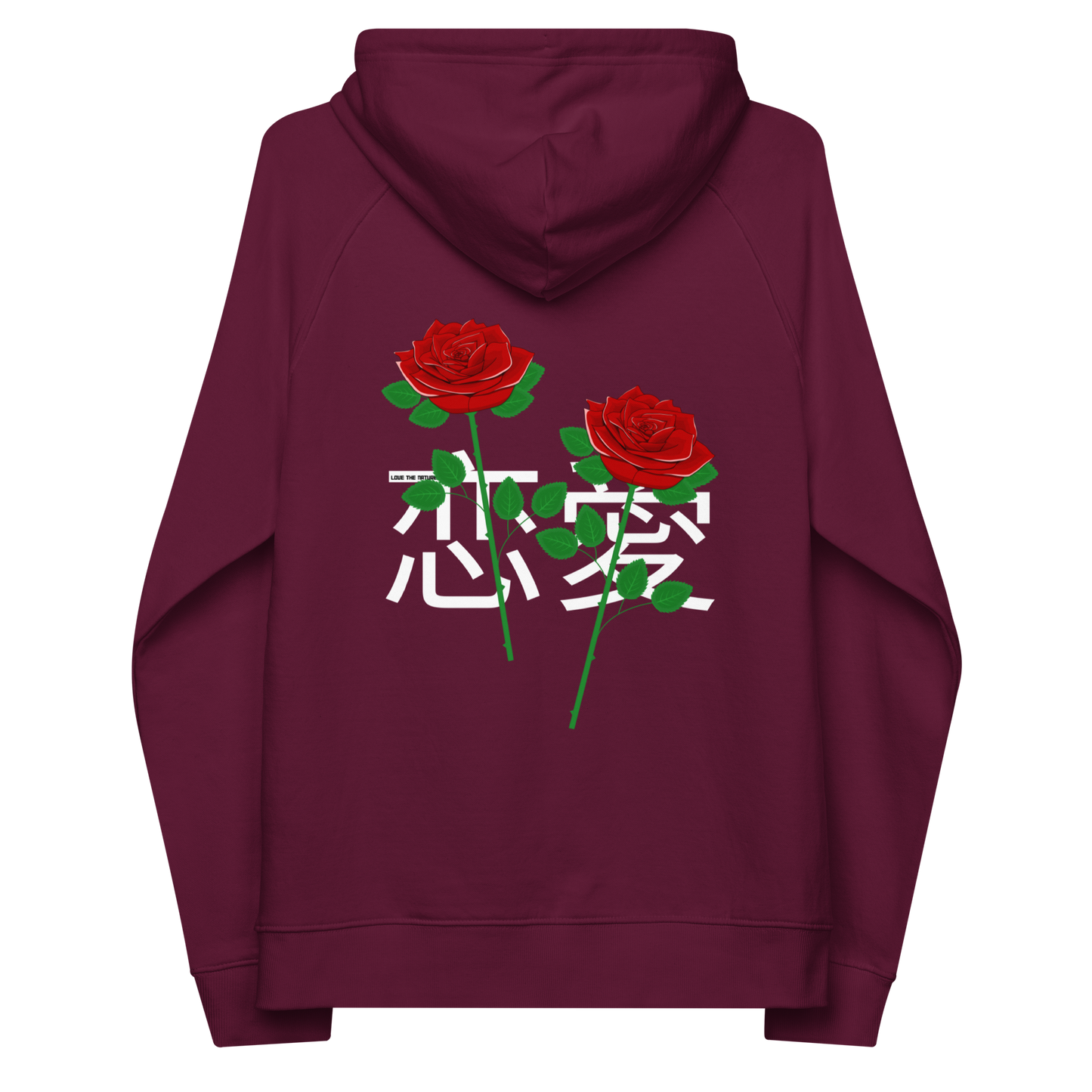 Sudadera con capucha y rosa gemela